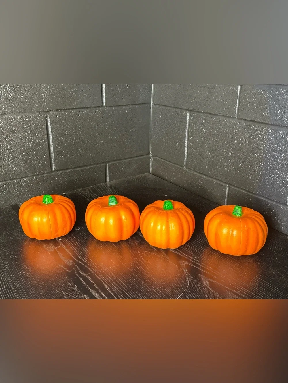 Orange Decorative Pumpkin Set - Lot of 4
